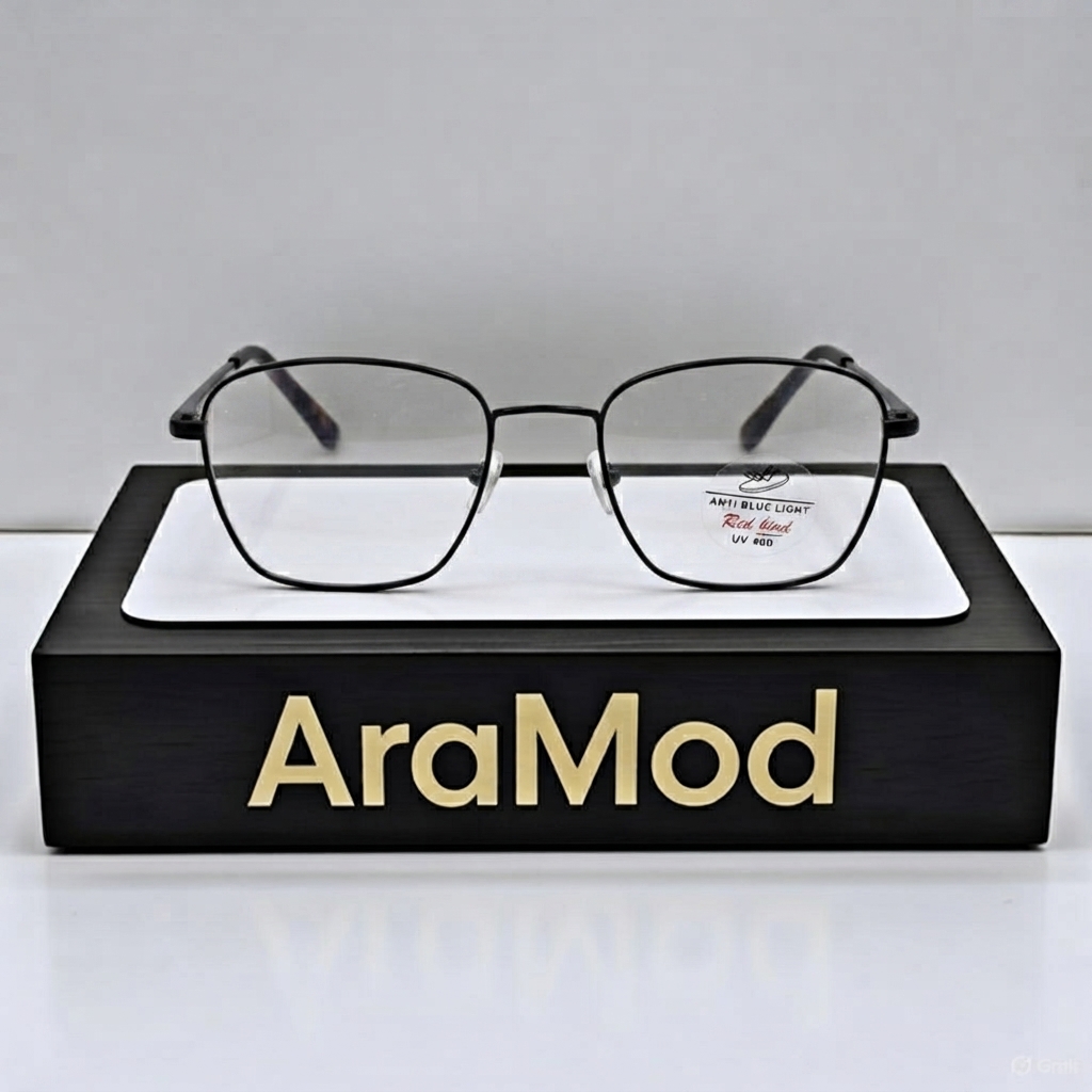 فریم عینک طبی رد بایند مدل AM38009 فلزی مشکی