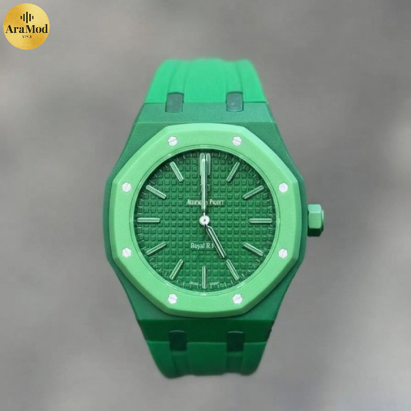 ساعت AP Swatch Royal Pop با بند مچی رنگ سبز