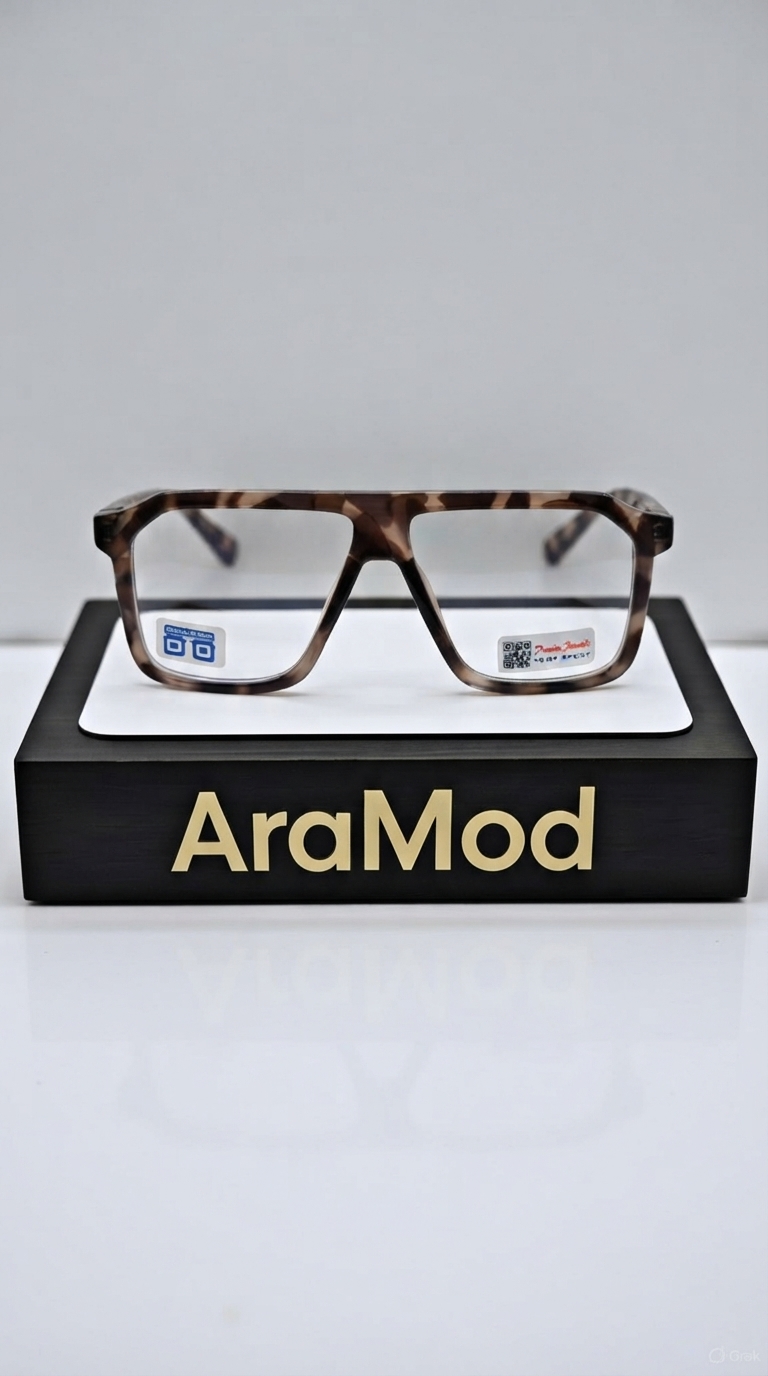 عینک David jacobs قهوه‌ای بلوکات مدل AM48085 سایز ۵۶-۱۲-۱۴۵